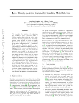 Lower Bounds on Active Learning for Graphical Model Selection