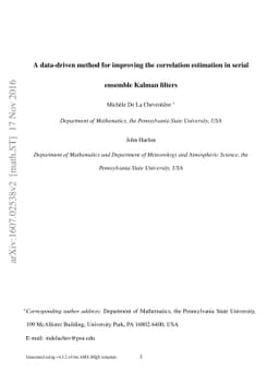 A data-driven method for improving the correlation estimation in serial
  ensemble Kalman filters