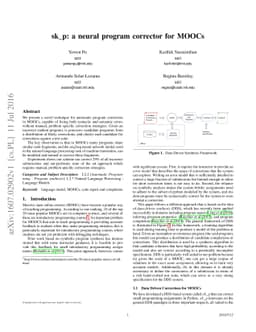 sk_p: a neural program corrector for MOOCs