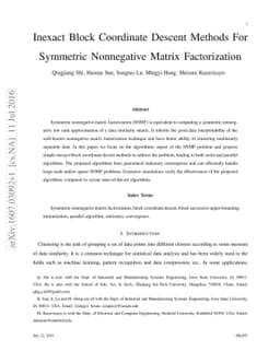 Inexact Block Coordinate Descent Methods For Symmetric Nonnegative
  Matrix Factorization