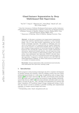 Gland Instance Segmentation by Deep Multichannel Side Supervision