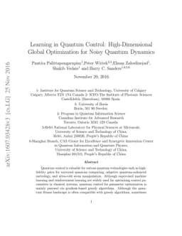 Learning in Quantum Control: High-Dimensional Global Optimization for
  Noisy Quantum Dynamics