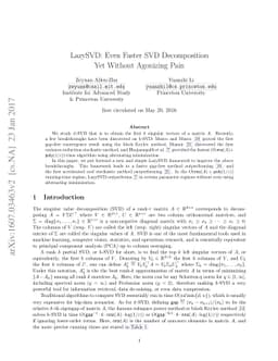 LazySVD: Even Faster SVD Decomposition Yet Without Agonizing Pain