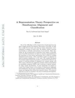 A Representation Theory Perspective on Simultaneous Alignment and
  Classification