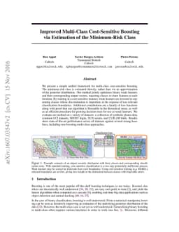 Improved Multi-Class Cost-Sensitive Boosting via Estimation of the
  Minimum-Risk Class