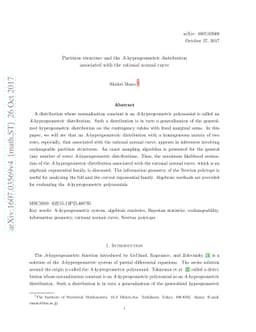 Partition structure and the A-hypergeometric distribution associated
  with the rational normal curve