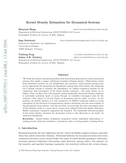 Kernel Density Estimation for Dynamical Systems