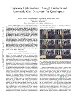 Trajectory Optimization Through Contacts and Automatic Gait Discovery
  for Quadrupeds