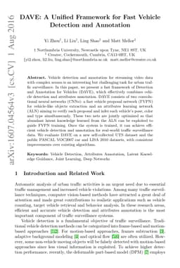 DAVE: A Unified Framework for Fast Vehicle Detection and Annotation
