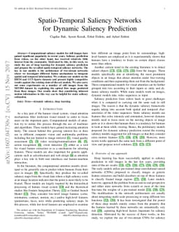 Spatio-Temporal Saliency Networks for Dynamic Saliency Prediction