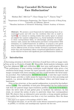 Deep Cascaded Bi-Network for Face Hallucination
