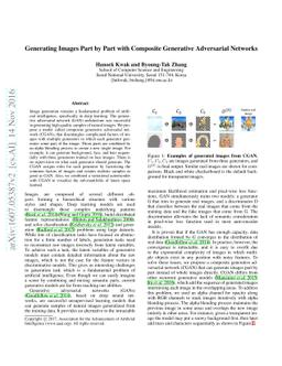 Generating Images Part by Part with Composite Generative Adversarial
  Networks