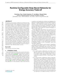 Runtime Configurable Deep Neural Networks for Energy-Accuracy Trade-off