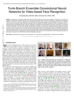 Trunk-Branch Ensemble Convolutional Neural Networks for Video-based Face
  Recognition