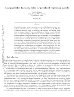 Marginal false discovery rates for penalized regression models