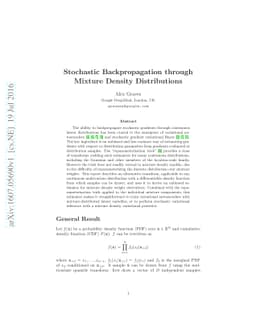 Stochastic Backpropagation through Mixture Density Distributions