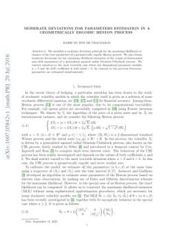 Moderate deviations for parameters estimation in a geometrically ergodic
  Heston process