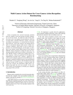 Multi-Camera Action Dataset for Cross-Camera Action Recognition
  Benchmarking