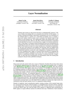 Layer Normalization