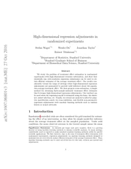 High-dimensional regression adjustments in randomized experiments