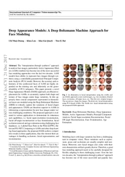 Deep Appearance Models: A Deep Boltzmann Machine Approach for Face
  Modeling