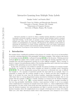 Interactive Learning from Multiple Noisy Labels
