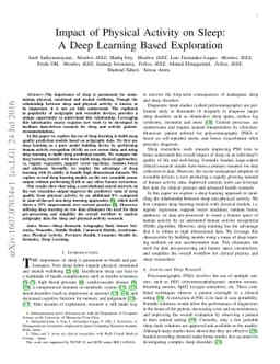 Impact of Physical Activity on Sleep:A Deep Learning Based Exploration