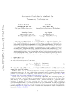 Stochastic Frank-Wolfe Methods for Nonconvex Optimization