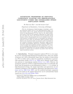 Asymptotic properties of Principal Component Analysis and shrinkage-bias
  adjustment under the Generalized Spiked Population model