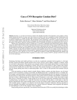 Can a CNN Recognize Catalan Diet?