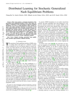 Distributed Learning for Stochastic Generalized Nash Equilibrium
  Problems