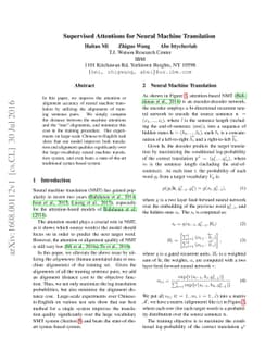 Supervised Attentions for Neural Machine Translation