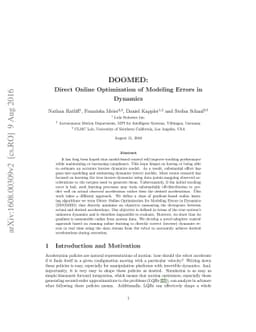 DOOMED: Direct Online Optimization of Modeling Errors in Dynamics