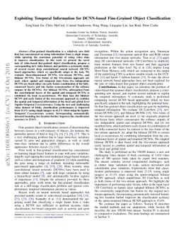 Exploiting Temporal Information for DCNN-based Fine-Grained Object
  Classification