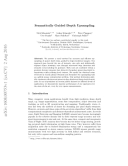 Semantically Guided Depth Upsampling