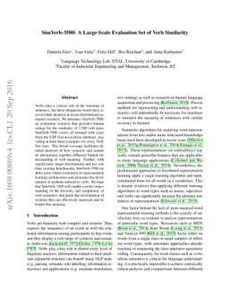 SimVerb-3500: A Large-Scale Evaluation Set of Verb Similarity