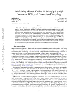 Fast Mixing Markov Chains for Strongly Rayleigh Measures, DPPs, and
  Constrained Sampling