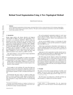 Retinal Vessel Segmentation Using A New Topological Method