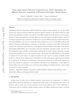 Using Approximate Bayesian Computation by Subset Simulation for
  Efficient Posterior Assessment of Dynamic State-Space Model Classes