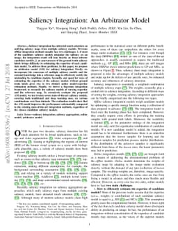 Saliency Integration: An Arbitrator Model