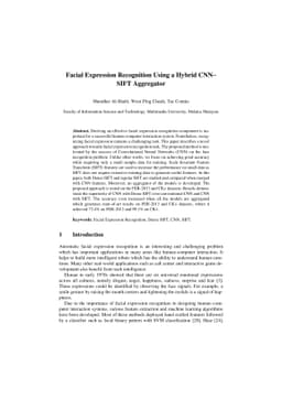 Facial Expression Recognition Using a Hybrid CNN-SIFT Aggregator