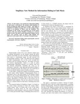 StegIbiza: New Method for Information Hiding in Club Music