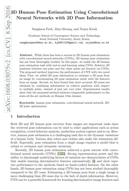 3D Human Pose Estimation Using Convolutional Neural Networks with 2D
  Pose Information