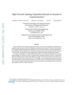 Tight Network Topology Dependent Bounds on Rounds of Communication