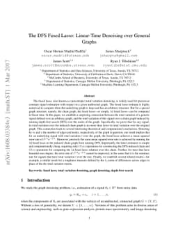 The DFS Fused Lasso: Linear-Time Denoising over General Graphs