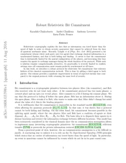 Robust Relativistic Bit Commitment