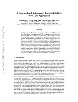 A Convolutional Autoencoder for Multi-Subject fMRI Data Aggregation