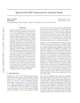 Hybrid CPU-GPU Framework for Network Motifs