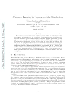 Parameter Learning for Log-supermodular Distributions