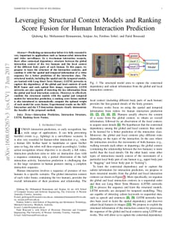 Leveraging Structural Context Models and Ranking Score Fusion for Human
  Interaction Prediction
